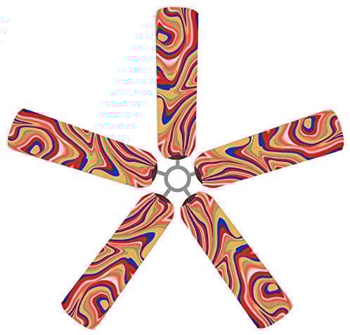 Fan Blade Designs Swirling Rainbow Ceiling Fan Blade Covers