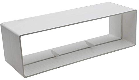 Kair Rectangular Straight Connector 204mm x 60mm Flat Pipe Joint | Accepts matching duct pipe, Push-fit installation, Low-profile design, Suitable for concealed installation
