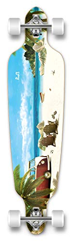 Yocaher Professional Speed Graphic Drop Through Longboard, Getaway