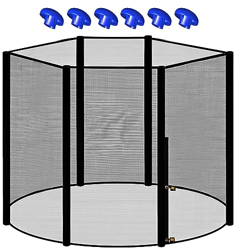 Trampolin Ersatznetz Sicherheitsnetz Trampolinersatznetz Ø 244 | 305 | 366 | 396 | 427 cm Ersatznetz Netz Ersatznetz Fangnetz (Ø 396 cm (6 Stangen))
