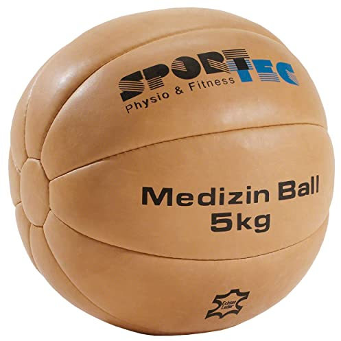 Medizinball aus Leder, ø 30 cm, 5 kg