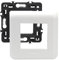 Legrand 099675 Mosaic Plaque Support pour 2 Modules Fixation à vis, Blanc
