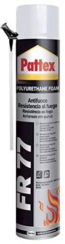 Pattex Fr-77 Polyurethan-Schaum zum Füllen und Abdichten, hohe Feuerbeständigkeit, Inhalt 750 ml