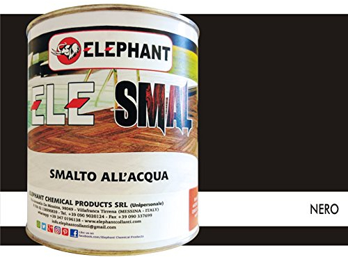 Ele SMAL - Esmalte de pintura al agua 750 ml – Madera (negro)