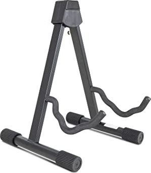 GEWA Gitarrenständer A-Style Universal - zusammenlegbar - Breite verstellbar - Gummiauflagen - 43 cm hoch - schwarz - GS-40UB