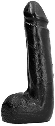 Belgo Prism X-man - AB05 - All Black Mathias - Dildo in Penis Form, strukturiert, mit Hoden - schwarz - ca. 20 cm lang - Ø ca. 50 mm
