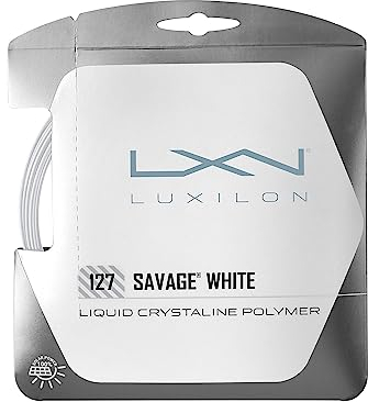 Luxilon WRZ902200 Corda da Tennis Savage 127, Bobina 200 m, Unisex, Bianco, 1.27 mm