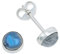 Ohrstecker 925 Silber Mondstein weißer Stein schimmer Edelstein Ohrringe echt Silber Damen Sterling Silber Stecker Geschenk(MOS-038-04)