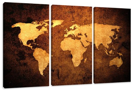 Visario 150 cm x 80 cm drei Teile Leinwandbild fertig zu aufhängen (1162)