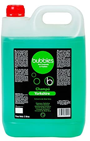 Unbekannt Bubbles® Yorkshire Hundeshampoo mit Aloe Vera Variante (Volumen) 5 Liter Kanister