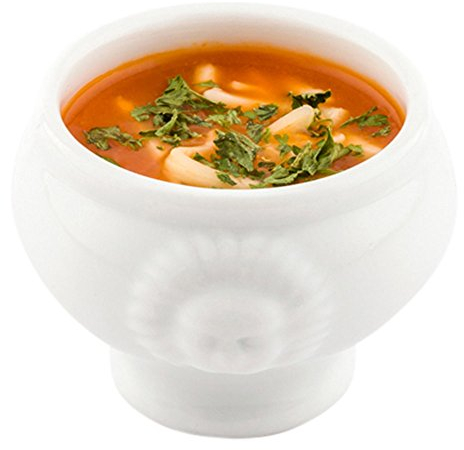 Porcelain Soup Bowl, Porcelain Soup Cup - Lions Head Bowl - 2.3 Ounce - 10ct Box - Restaurantware