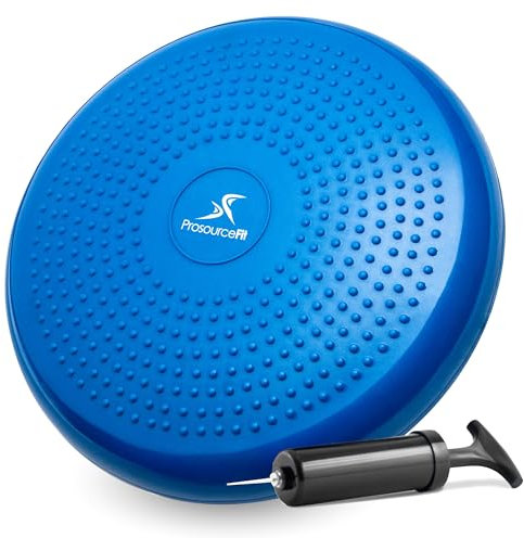 ProsourceFit Core Balance Disc Trainer, 14” Diameter with Pump for Improving Posture, Fitness, Stability