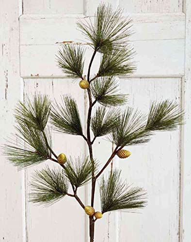 Kunst Kiefernzweig ALKE mit Zapfen, 100cm - Dekozweig