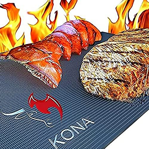 Kona Grillmatte, XL, BBQ-Matte, deckt den gesamten Grill ab, Premium-Antihaftbeschichtung, 63,5 x 43,2 cm