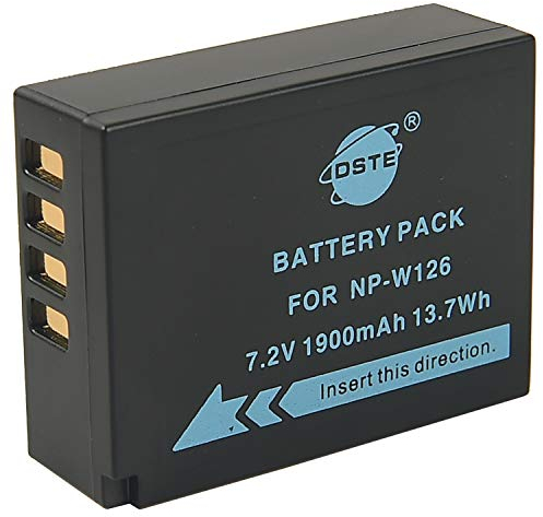 DSTE NP-W126 NP-W126S Spare Battery Compatible for FinePix HS30EXR HS33EXR HS35EX HS50EXR X-A1 X-A2 X-A3 X-A5 X-E1 X-E2 X-M1 X-Pro1 X-T1 X-T2 X-T3 X-T10 X-T50 XFmmf2 X-H1 Digital Camera