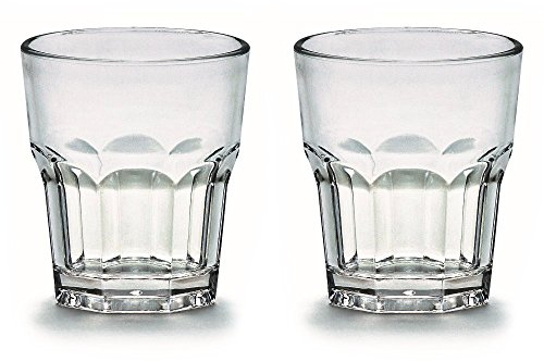 Viva Haushaltswaren - 2 x bruchfestes Whiskyglas 240 ml, Trinkgläser Set aus hochwertigem Polycarbonat (Kunststoff) als Wasserglas, Saftglas, Partybecher etc. verwendbar (wie echtes Glas)