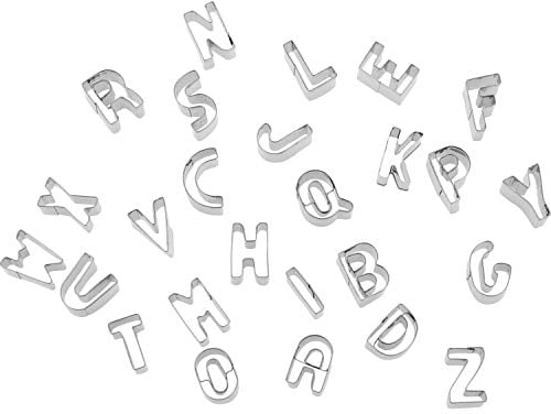 Westmark 35362280 Set di taglierine Lettere A-Z 26 pz, Acciaio Inossidabile, Argento