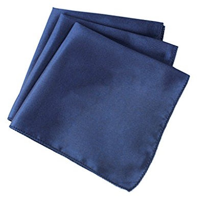 10 Polyester-Servietten, Taschentuch, quadratisch, Hochzeitsdekoration marineblau