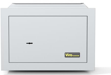 Viro | Casasicura, Cassaforte a Muro, Meccanica da Incasso, Chiusura con Chiave a Doppia Mappa, 490x360x250 mm