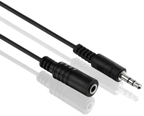 HDSupply LP-AC015-005 Cavo di prolunga audio stereo da 3,5 mm Maschio a 3,5 mm Femmina 0,50 m, nero