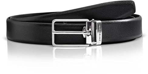 Pierre Cardin Gürtel Herren Vollledergürtel aus Rindleder, 30 mm breit, Gürtel Herren schwarz, Größe/Size:90, Farbe/Color:schwarz