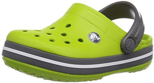 Crocs Crocband Unisex - Kinder Clogs, Grün (Volt Green/Graphite 328), 19/21 EU
