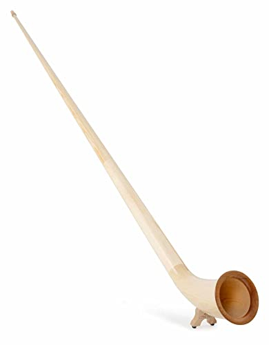 Lechgold Alphorn Natur Fichte Fis (3-teilig, Fis-Stimmung, 347 cm, natur lackiert, 440 Hz, inkl. 19 mm Mundstück)