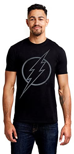 DC Comics Men's Flash Line Logo T-Shirt