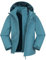 Mountain Warehouse Fell Kids 3 in 1 Jacket - Water-Resistant Triclimate Raincoat, Detachable Inner Coat & Packaway Hood - For Walking, Hiking & Outdoors Teal Kids Size 2-3 Years