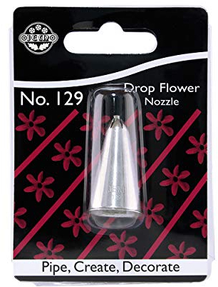 JEM Drop Flower Piping Nozzle no. 129, silver