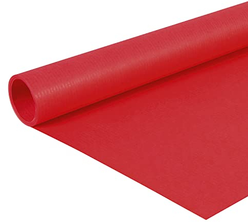 Clairefontaine 95706C - Un Rouleau De Kraft Couleur Recyclé - Dimensions : 3x0,70m - Kraft Recyclé 65g - Couleur : Rouge - Emballage Cadeau, Loisirs Créatifs, DIY, Papier Cadeau, Artisanat