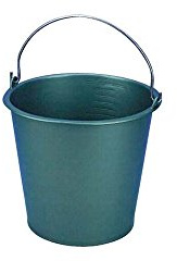Landwirtschaftlicher Eimer 16 l – Kunststoff mit Metallgriff – Ø 33 x H 29 cm – Grün