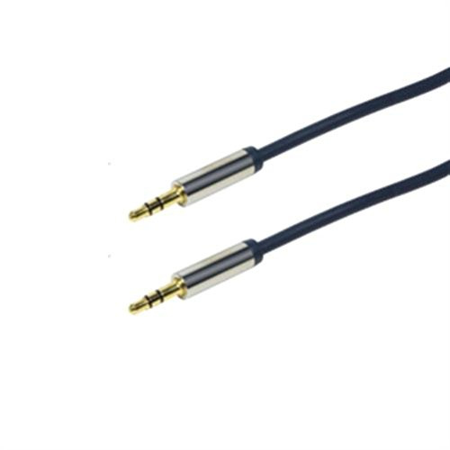 LogiLink Audio Anschlusskabel 3.5 Stereo gerade, 1,50m, dunkelblau