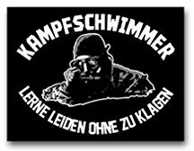 Aufkleber/Sticker Kampfschwimmer Spruch Lerne Leiden ohne zu klagen 9x7cm A2144