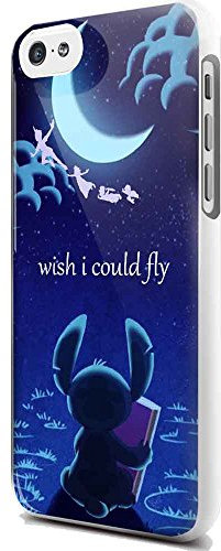 Lilo & Stitch Stitch Peter Pan Flying Quote For iPhone 5/5s White Case