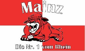 Flagge 90 x 150 : Mainz die Nr.1 vom Rhein (Bulldogge)