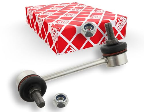 febi bilstein 28123 Verbindungsstange mit Sicherungsmuttern, 1 Stück | Kompatibel mit: HYUNDAI SANTA FÉ I, SANTA FÉ III