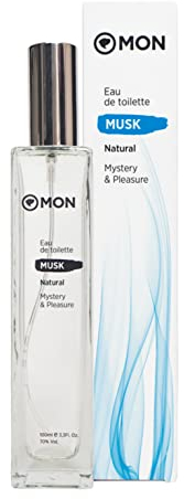 MON Colonia de Musk 100 ml -Con Aroma de Almizcle - Elaborado con 70 ingredientes Naturales - Frescura y Sensualidad