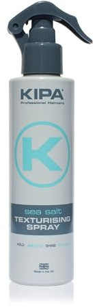 KIPA Sea Salt Texturizing Hair Spray | Medium Hold, Volumizing Spray | Beach Waves & Natural Texture | Matt Finish | Non-Greasy & Flexible Hold | Pre-Styler for All Hair Types | Lightweight | 200ml