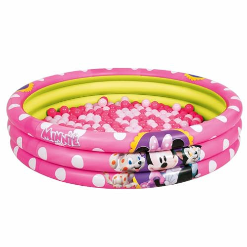 Bestway 91069_04 - Piscina per bambini con 75 palline Disney Mickey Mouse Clubhouse Minnie, 122 x 25 cm