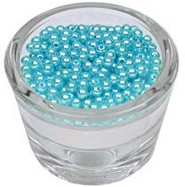 Creativery 200 Perlen 4mm türkis 340 // Kuststoff Bastelperlen Drahtsterne Wachsperlen Perlenkette