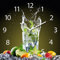 Wanduhr aus Glas für die Küche, Ice Mojito, Cocktail Glas, 30x30 cm von Eurographics