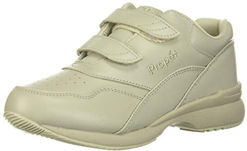 Propét womens Tour Walker Strap walking shoes, White, 10 Wide US