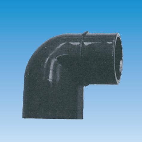 Verbindungsstück I-A Winkel 90°, Klebemuffe/Stutzen - Klebemuffe Ø 50mm, PN16, PVC, grau