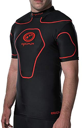 Optimum Jungen Schutzkleidung Origin mit Schulterpolster schwarz schwarz/red M