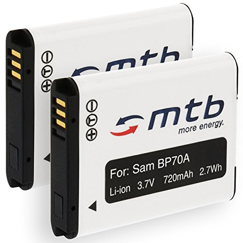 2X Batteries EA-BP70A pour Samsung AQ100, ES65, ES67, ES70, ES71, ES73, ES74...+ Voir liste!