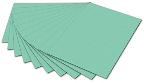 folia 6125 - Fotokarton Mint, 50 x 70 cm, 300 g/qm, 10 Bogen - zum Basteln und kreativen Gestalten von Karten, Fensterbildern und für Scrapbooking