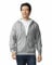 Gildan Unisex Kapuzensweatshirt aus Fleece mit Reißverschluss, Stil G18600 T-Shirt, Grau - Sport Grey, L