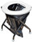 24ocean Mobile Klapptoilette Set Weiß WC Klo Camping, Gestell Schwarz, 30 Einweg Beutel