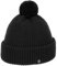 LIERYS Navigat Pudelmütze Damen/Herren - Strickmütze Made in Germany - Bommelmütze aus Schurwolle - Wollmütze mit Umschlag - Mütze Herbst/Winter - Wintermütze One Size 53-60 cm schwarz One Size